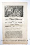 Fredrick Ottens (fl. 1717-1770) - [Antique title page, 1728] The Birth of Christ / Geboorte van Christus [Algemene Geschiedenissen des bekende Aardkloots, vol. II], published 1728, 1 p.