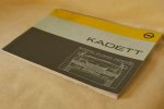  - Kadett. Bediening - veiligheid - onderhoud