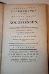 Clarisse, Theodorus Adrianus - Nagelaaten leerredenen over Paulus brief aan de Kolossensen, van Theodorus Adrianus Clarisse. Eerste t/m vijfde deel