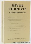 Thomisme - Thomas d'Aquin - Revue Thomiste : - Revue Thomiste. Revue doctrinale de théologie et de philosophie. CVIIIe année - T. C - No 1-4 - 2000