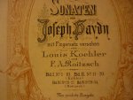 Haydn; Franz Joseph (1732-1809) - Sonaten - Band III; (mit Fingersatz versehen von Louis Koehler und F.A. Roitzsch) Inhoud: Sonate 21 t/m. 27.
