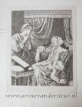 Mare, Pieter de (1757-1796), after Mieris, Frans van I (1635-1681) - [Antique etching, ca 1784] Vrouw in katzwijm, Pieter de Mare, naar Frans van Mieris (I), 1768 - 1784, published ca 1784, 1 p.