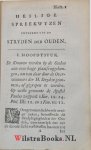 Lydius, Jacobus - Spreekwyzen door de heilige schryvers ontleent uit de stryden der ouden, / verklaart door Jacobus Lydius, met byvoegselen van Johannes Lomejer: op nieuw vertaalt en op vele plaetsen nader opgeheldert door Abraham Du Ry, met kopere platen