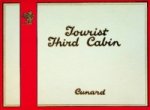 Cunard - Brochure Cunard Tourist Third Cabin 1927