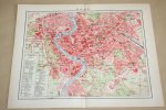  - Oude kaart/ plattegrond - Rome  - circa 1905