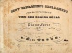 Weber, Carl Maria von: - Sept variations brillantes sur la canzonette Vien qua Dorina bella pour le piano-forte. à deux ou à quatre mains. à 4 mains