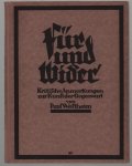 Paul Westheim - Fur und Wider : kritische Anmerkungen zur Kunst der Gegenwart