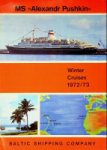 Baltic Shipping Company - Brochure ms Alexandr Pushkin 1972/73
