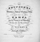 Küffner, Joseph: - [Op. 246] 23me potpourri pour guitare flûte ou violon et alto sur des motifs favoris de l`opéra Zampa. Oeuvre: 246