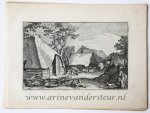 Visscher, Claes Jansz (1586/87-1652) after Bloemaert, Abraham (1566-1651) after Bolswert, Boëtius Adamsz. (ca. 1580-1633) - [Original etching/ets] Landscape with barns/landschap met boerderijen.