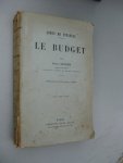 Stourm, René - Cours de finances. Le Budget.