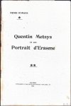 Hymans, H. [Hymans, Henri] - Quentin Metsys et son portrait d'Erasme