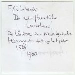 Wieder, F.C. - De schriftuurlijke liedekens