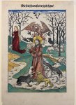 Michel Wolgemut (1434-1519) - Antique book illustration, handcolored woodcut doublesided | [Christ and his animal attributes], published 1491, 1 p.