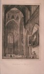 antique print (prent) - Cathedrale d`Anvers. (Antwerpen). Interior.
