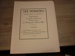 Debussy; Claude (1862-1918) - Six Sonates pour divers instruments; La Troisieme pour Violon et Piano