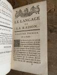 Caraccioli, Louis-Antoine - Le Langage de la Raison. Par l'auteur de 'La Jouissance De Soi-Meme.'