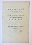  - [Rotterdam] Gedachten bij het eindigen van de uitdeeling der Rumfordsche soupe, aen de behoeftigen binnen Rotterdam, in het voorjaar van 1801; opgedragen aen Commissarissen van dezelve Soupkokerije, 5 pp.