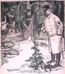 Jan Sluijters - Spotprent over prins Hendrik die de Veluwe voor zichzelf neemt