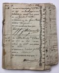  - [MANUSCRIPTS, HORSE BREEDING, PAARDENFOKKERIJ, 1826] Register van de paardenfokker J. M. Schoenmaekers te Klimmen met certificaten afgegeven in het eerste halfjaar 1826 aan de eigenaars van merries die door de de ‘goedgekeurden hengst’ van Sch...