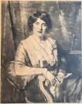 Schwartze, Thérèse (1851-1918) - [Original lithography, 19th century] Portrait print of Mrs C.H. Laan-Windast?, dated 1913, made by Thérèse Schwartze, 1 p.