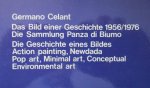 Germano Celant - Das Bild einer Geschichte 1956/1976. Die Sammlung Panza di Biumo. Die geschichte eines Bildes. Action Painting, Newdada, Pop art, Minimal art, Conceptual Environmental art. Kunstsammlung Nordrhein-Westfalen. Kunstmuseum un Kunsthalle Düsseldorf.