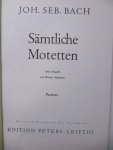 Werner Neumann - Bach Motetten- Partitur