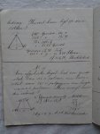 N.n.. - Schriftje met handgeschreven wiskunde aantekeningen uit 1870.