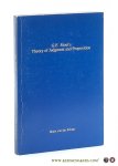 Schaar, Maria Sandra van der. - G.F. Stout's Theory of Judgment and Proposition.
