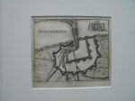 antique map (kaart). - Duynkerckae. Dunkerque. Antique map of Duinkerken.