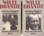 Brandt, Willy - Ontmoetingen en gedachten de jaren 1960 / 1975 deel 1 en 2