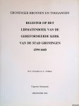 Doornbos, W.G. & A. Veldhuis - Lidmatenboek van de gereformeerde kerk van de stad Groningen 1594-1660