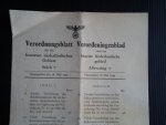  - Veordungsblatt für die besetzten niederlandischen Gebiete