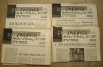 ZWERVER, DE. - De Zwerver. Weekblad  der LO-LKP Stichting Landelijke Organisatie voor Hulp aan Onderduikers. Landelijke Knokploegen. 2e jaargang 1946. No: 19 tot en met 22; 26 tot en met 31; 35; 37 tot en met 41; en 44.