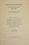 FREUD, S., SCHÖNAU, W. - Sigmund Freuds Prosa. Literarische Elemente seines Stils (met een Nederlandse samenvatting; with a summary in English).