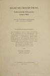 FREUD, S., SCHÖNAU, W. - Sigmund Freuds Prosa. Literarische Elemente seines Stils (met een Nederlandse samenvatting; with a summary in English).