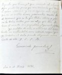 Fernandez, Gumersino: - [Eigenh. Brief mit Datum und Unterschrift] [An] Luciana