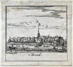 Abraham Zeeman (1695/96-1754) - Antique print, city view, 1730 | The village of Broek, Friesland, published 1730, 1 p.