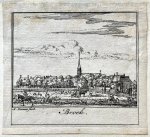 Abraham Zeeman (1695/96-1754) - Antique print, city view, 1730 | The village of Broek, Friesland, published 1730, 1 p.