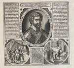 (after) Hogenberg, Frans. - Antique engraving 1604 | Portrait and execution of Charles de Gontault, Hertog van Biron 1602, 1 p.