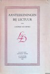 Deyssel, Lodewijk van - Aanteekeningen bij lectuur Deyssel, Lodewijk van - Aanteekeningen bij lectuur