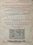 Janzonius [Janssonius, Jansonius], Johan [Johannes] - Fasciculus myrrhae, of Bondelke van welriekende myrrhe, om de geest van een Christen te verlustigen, bestaande in een verhandeling over de inhalinge, of inrydinge van den Zaligmaker te Jerusalem, .. / Johannes Janzonius , 1737, hoofdwerk is 59...