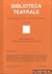 Marotti, Ferruccio - e.a. - Biblioteca Teatrale. Rivista trimestrale di studi e ricerche sullo spettacolo - Nuova Serie - BT 52 1999: Pirandello 1934. Spettacolo e potere al Convegno Volta