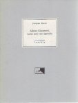 GIACOMETTI - Jacques DUPIN - Alberto Giacometti,,textes pour une approche.