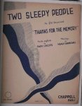 ROSS, SHIRLEY & HOPE, BOB, - Two sleepy people, du film de Paramount. Thanks for the memory.