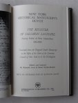 Scott, Kenneth & Kenn Stryker-Rodda - New York Historical Manuscripts, Dutch. The Register of Salomon Lachaire, Notary Public of New Amsterdam, 1661-1662