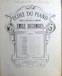Dussek, J.L.: - Ecole du piano. Choix de Concertos des Maîtres revues et doigtés par Emile Decombes. 1. Dussek: 1re. Concerto de violon de Viotti arrané pour le piano par Dussek. 1re solo. 2. Dussek; 2me concerto, 1er solo 3. Dussek: 3me Concerto, 1er solo, 5...
