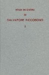 Riccobono, Salvatore. - Studi in onore di Salvatore Riccobono nel XL anno del suo insegnamento.