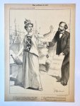 Braakensiek, Johan (1858-1940) - [Original lithograph/lithografie by Johan Braakensiek] Een miljoen te veel, 16 Juni 1889, 1 pp.