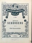 Schönberg, Arnold: - [Op. 23] Fünf Klavierstücke. Op. 23. [Umschlag:] Zweite Auflage